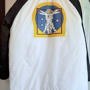 Black and White Astronaut Graphic Jacket